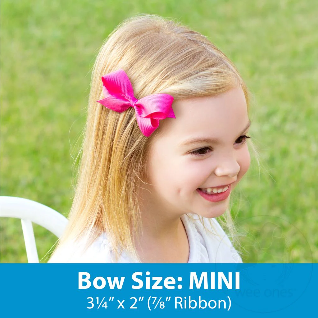 Wee Ones Mini Classic Grosgrain Hair Bow MANY COLORS